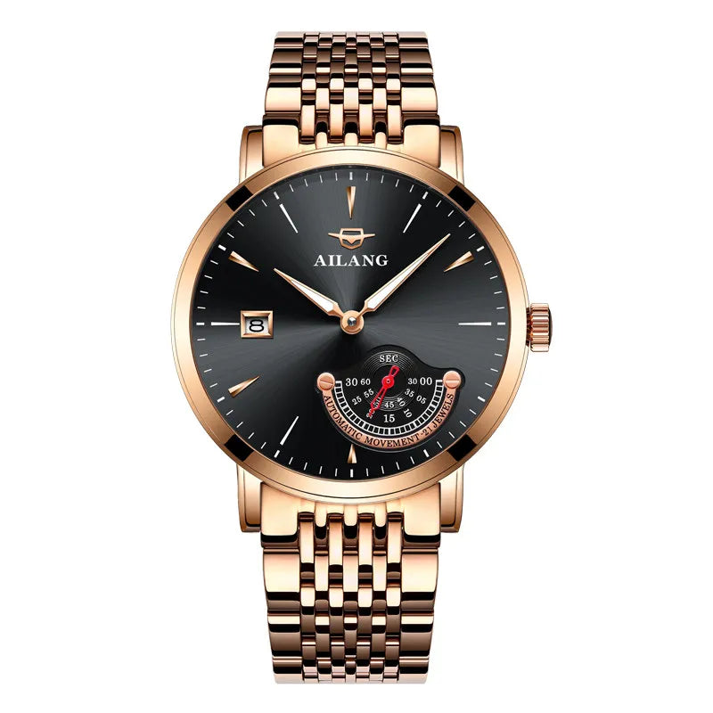 AILANG Gentleman watch expensive mechanical man Minimalist style watch stainless steel automatic clock diver watches men