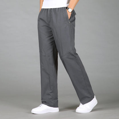 2024 Fashion Men Pants Casual Cotton Long Pants Straight  ( Size 5XL 6XL ) Trousers Men