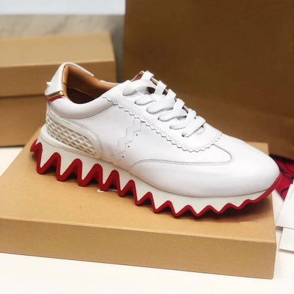 Designer Brand Women's Leather Casual Thick Soled Sports Shoes Men's Thick Soled Shark Shoes Autumn New Collection