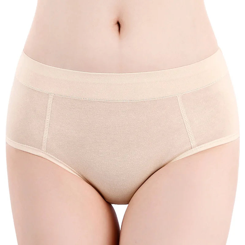 Cotton Menstrual Period Panties Menstruation Women Underwear Lady Female Mid-Rise Briefs Breathable Lingerie Basic Underpants